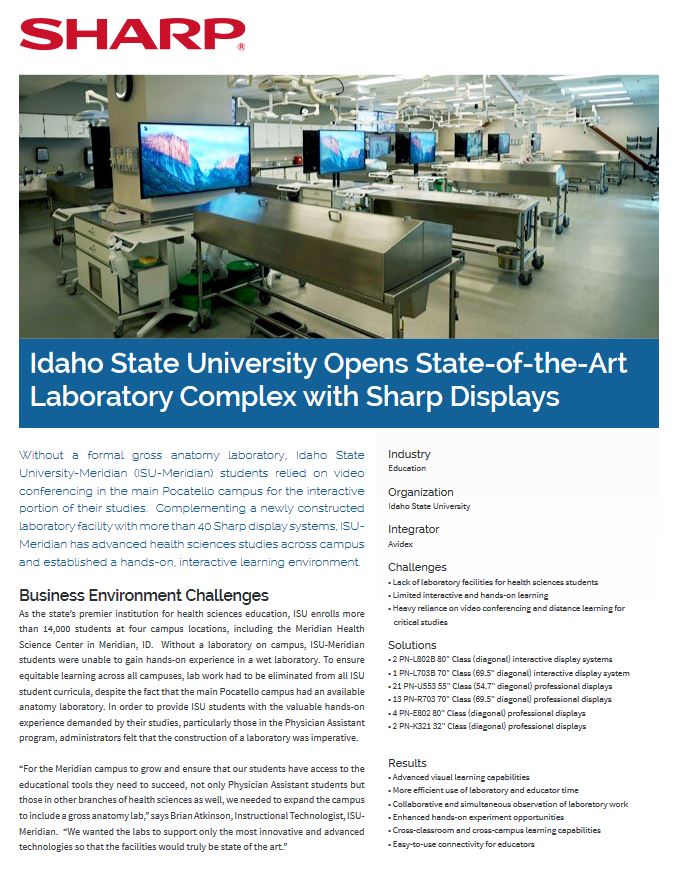 Sharp, Idaho State, Displays, Case Study, Alexander's Office Center